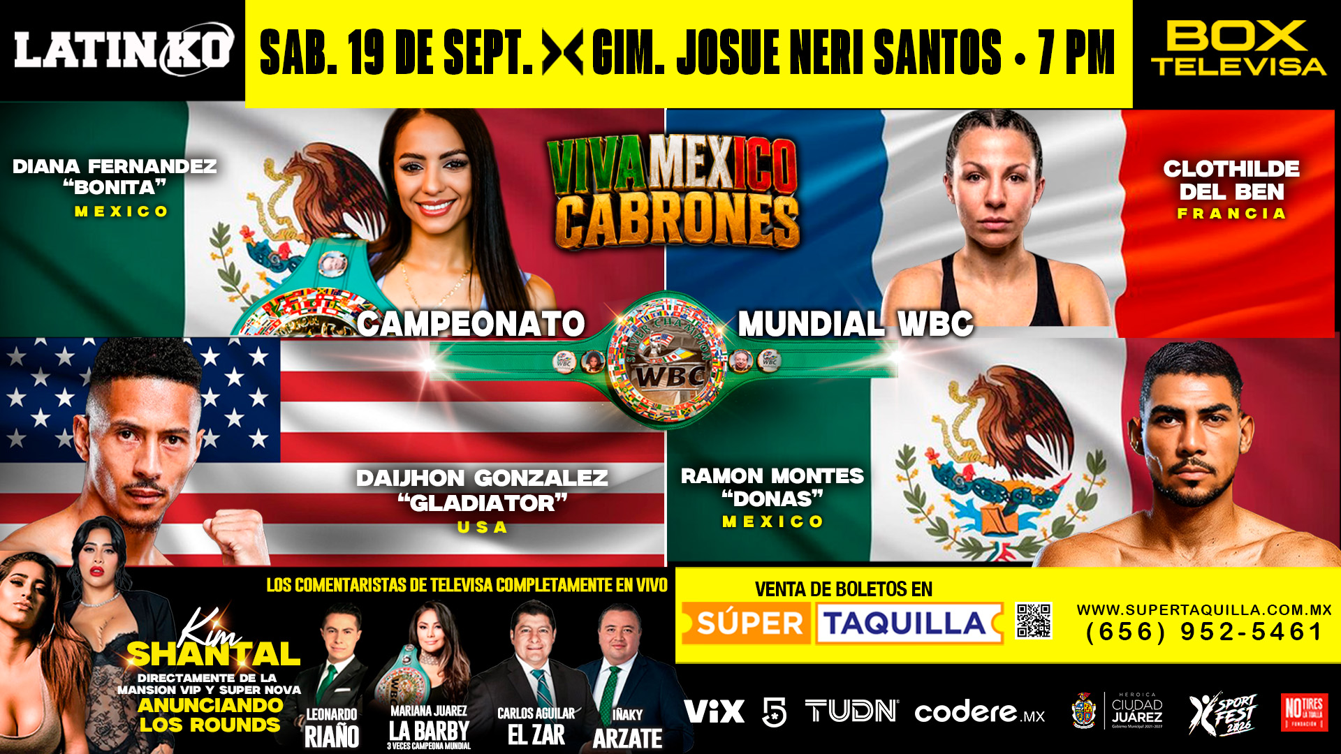 Diana Fernández vs Clothilde Del Ben — Ciudad Juárez, 19 de septiembre